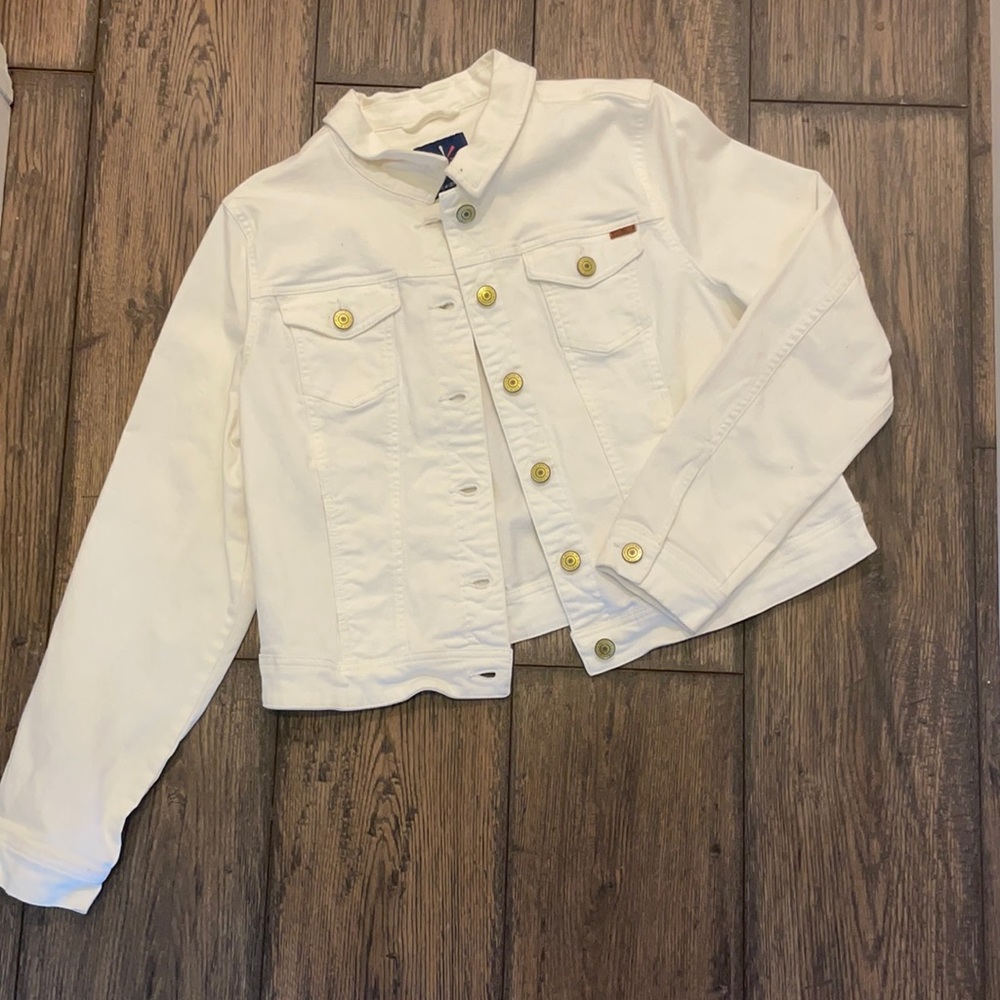 Isaac Mizrahi LIVE White Jean Jacket